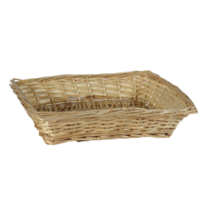 Cesto rettangolare in vimini naturale