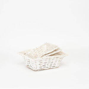 Alternative view of Serie da 3 cesti svasati in vimini