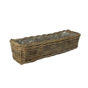 Cesta cassetta portavaso in rattan