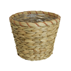 Cesto coprivaso in paglia