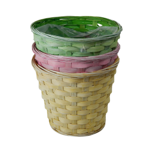 Cesto coprivaso in bambù