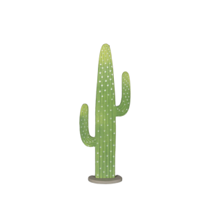 Cactus finto in legno