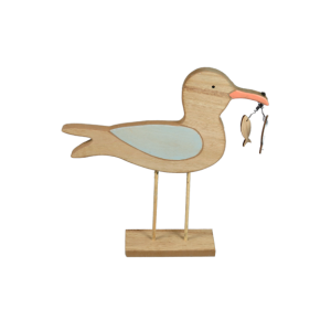Gabbiano da decorazione in legno