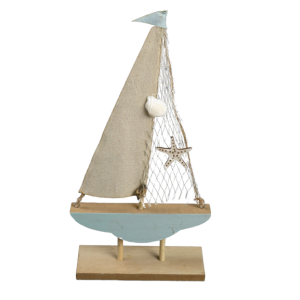 Barca veliero da decorazione in legno
