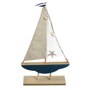 Barca veliero da decorazione in legno