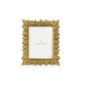 Cornice portafoto foglie oro