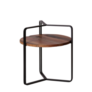 Tavolino in legno e ferro