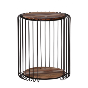 Tavolino rotondo in legno