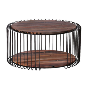 Tavolino rotondo in legno