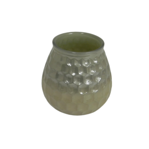 Vaso in vetro con esagoni motivo alveare