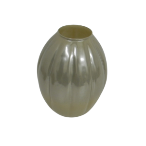 Vaso in vetro a pancia larga con righe