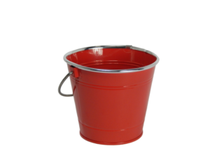 Secchio in latta decorativo