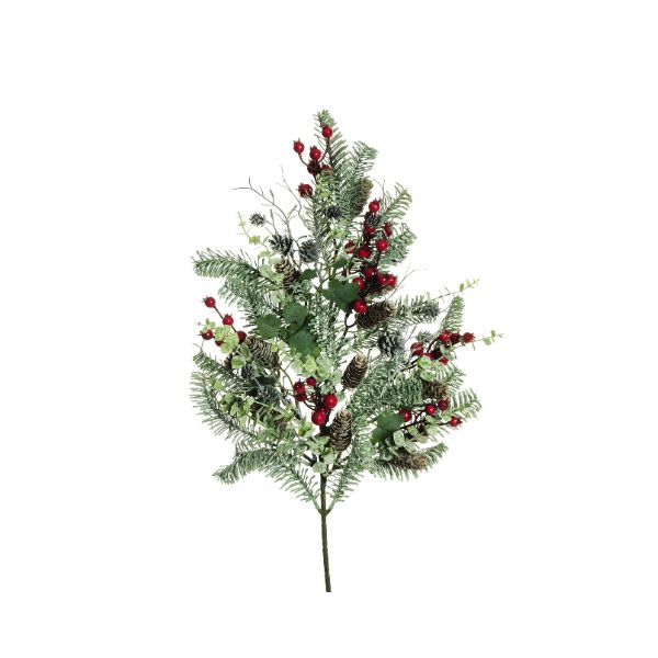 Bush di pino artificiale decorato