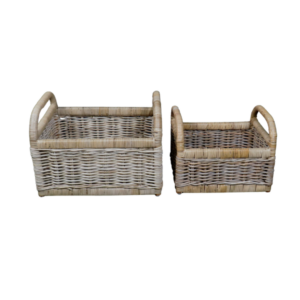 Cesti in kubu con maniglie shabby chic