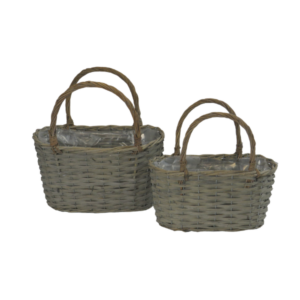 Cesto in vimini borsetta porta fiori.