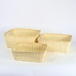 Serie cesti midollino porta oggetti