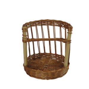 Cesto espositore porta baguette in vimini rosso