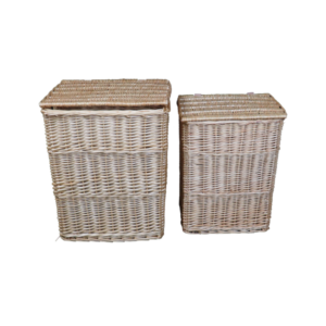 Cesti portabiancheria in vimini shabby