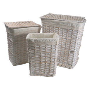 Cesti portabiancheria in vimini shabby