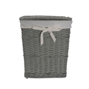 Cesto portabiancheria in vimini shabby