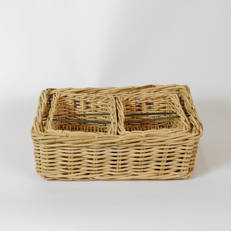 Set cesti in rattan naturale
