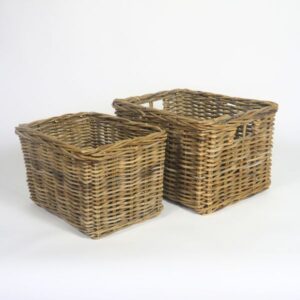 Set cesti alti in rattan kubu grey