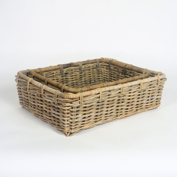 Set vassoi bassi in kubu grey