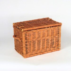 Bauletto in vimini rosso 40x25cm