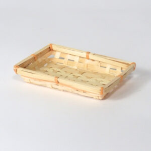 Cestino in piattina di bambù 18,5x12 cm