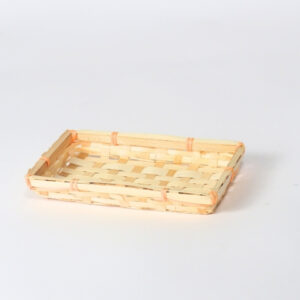 Cestino in piattina di bambù 20x12 cm