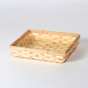 Cestino in piattina di bambù 22x17 cm