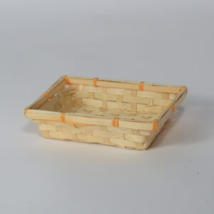 Cestino in piattina di bambù 19x14 cm
