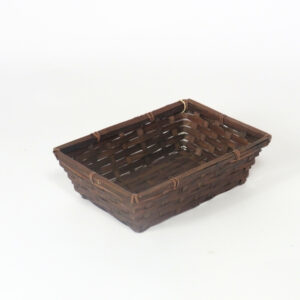 Cesto rettangolare in bambù marrone 25cm