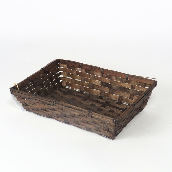 Cesto in bambù marrone 32,5X23 H8cm