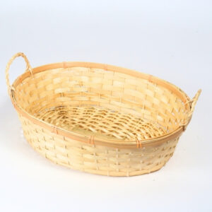 Cesto ovale in bambù naturale 38x28 cm