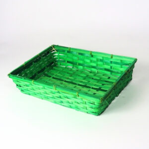 Cesto in bambù verde 40,5x29,5 cm