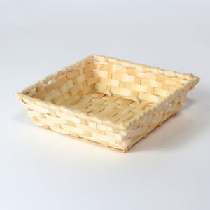Cestino in piattina di bambù 20x20 cm