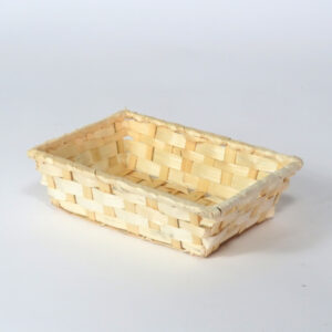 Cestino in piattina di bambù 23x16 cm