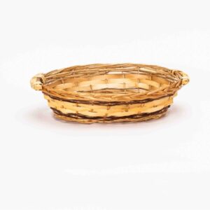 Cesto ovale in vimini miele 45x35 cm