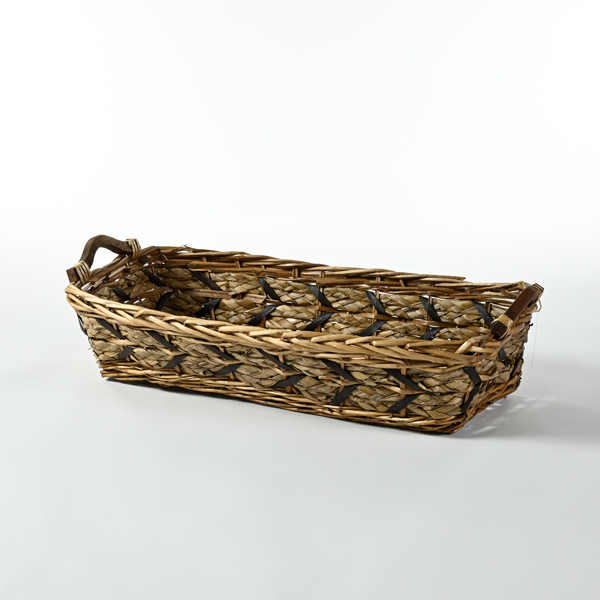 Cesto in vimini marrone 53x26 cm