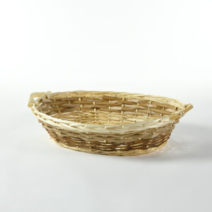 Cesto ovale in vimini con manici 51x41cm