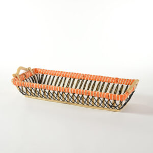 Cesto rettangolare bicolore 55x26 cm