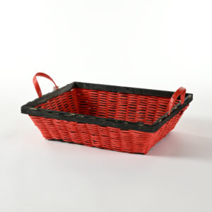Cesto rettangolare rosso 46x36cm