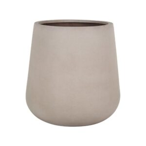 Set 2 Vasi portapianta tondi in pietra