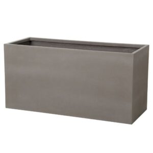 Fioriere rettangolari in pietra grigia