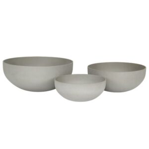 Ciotole tonde in arenaria grigio chiaro