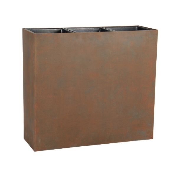 Fioriera ruggine rettangolare