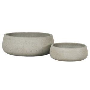 Ciotole tonde cemento grigio chiaro