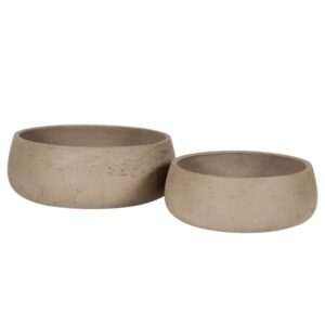 Serie 2 ciotole tonde cemento (Tortora)