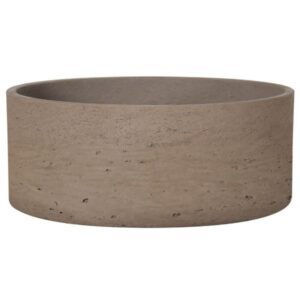 Serie 3 ciotole tonde in cemento tortora